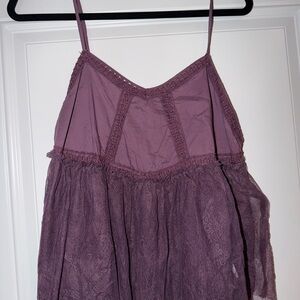 Listicle Deep Purple Textured Knit Tank Top - Size M
